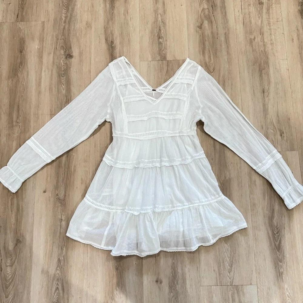 Free People Berlin Mini Tiered Lace Dress - Picture 2 of 4